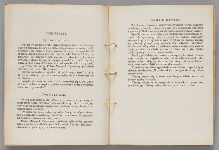 Katalog p.t. 'Co palić w roku 1931. Ilustrowany Katalog Polskiego Monopolu Tytoniowego' wraz z ulotką reklamową papieru papierosowego 'AIDA'
