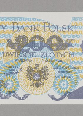 Cegiełka o wartości 200 zł z podobizną Lecha Wałęsy