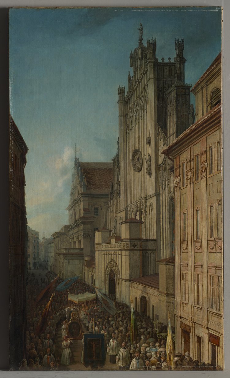 Ulica Świętojańska podczas procesji Bożego Ciała