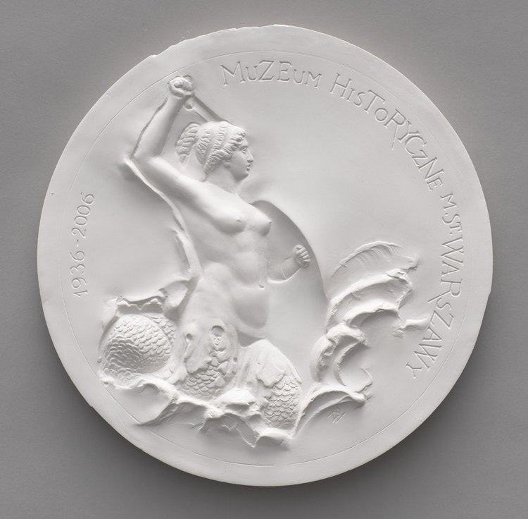 Modele gipsowe awersu i rewersu medalu jubileuszowego Muzeum Historycznego m.st. Warszawy 1936-2006 (2 egzemplarze)