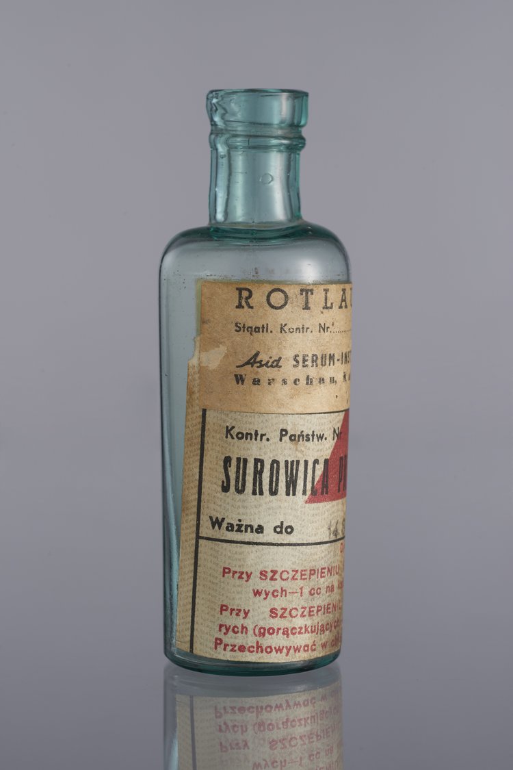 Butelka apteczna po surowicy przeciwróżycowej