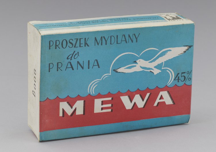 Opakowanie z proszkiem mydlanym do prania Mewa (większe)