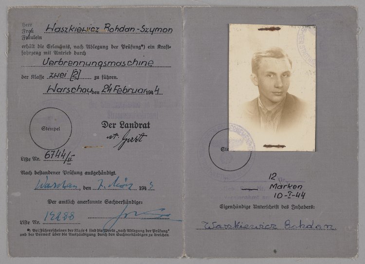 Führerschein/Prawo jazdy wystawione Bohdanowi Szymonowi Waszkiewiczowi