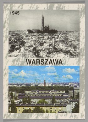 Tereny byłego getta na Muranowie - 1945 i obecnie