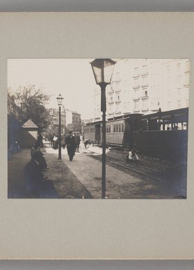 Stacja wąskotorowej kolejki wilanowskiej przy rondzie Mokotowskim (obecnie plac Unii Lubelskiej)