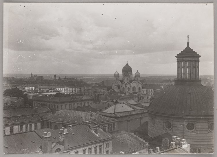 Panorama miasta z kamienicy Goldstanda przy ulicy Kredytowej