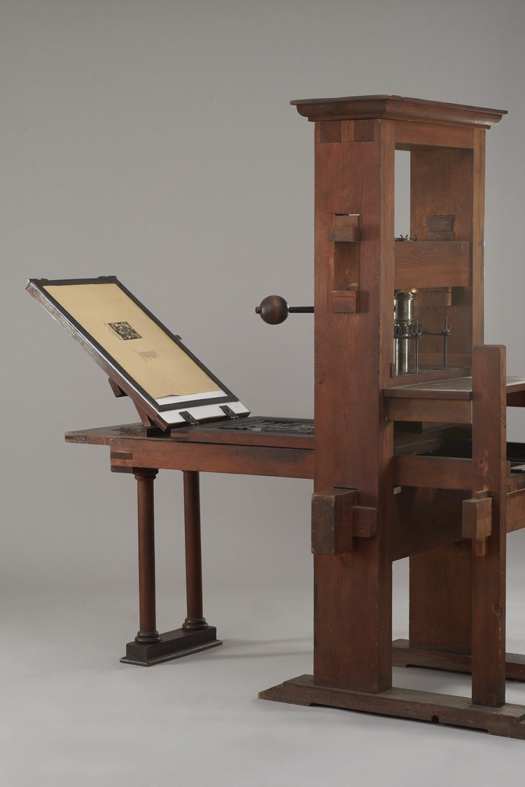 Prasa drukarska dociskowa (rekonstrukcja)