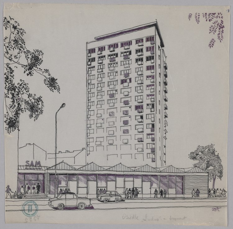 Osiedle Ludna, wieżowiec, widok perspektywiczny