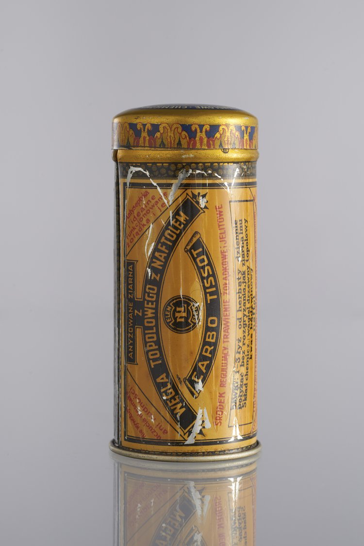 Pudełko apteczne blaszane apteki Jana Gessnera