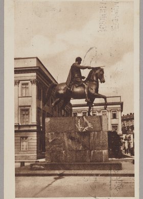 Pomnik księcia Józefa Poniatowskiego na dziedzińcu pałacu Saskiego