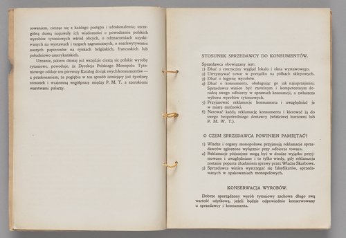 Katalog p.t. 'Co palić w roku 1931. Ilustrowany Katalog Polskiego Monopolu Tytoniowego' wraz z ulotką reklamową papieru papierosowego 'AIDA'