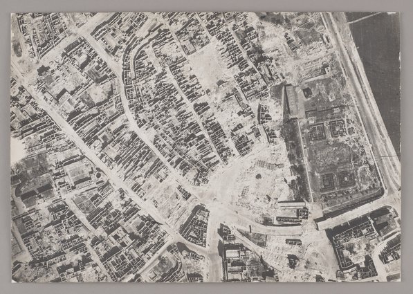 Fotoplan Warszawy (fragment) - rejon Zamku Królewskiego i Starego Miasta