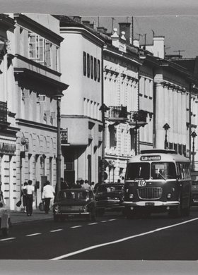 Perspective view of Nowy Świat St.