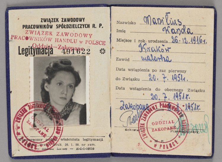 Legitymacja członkowska Wandy Manitius