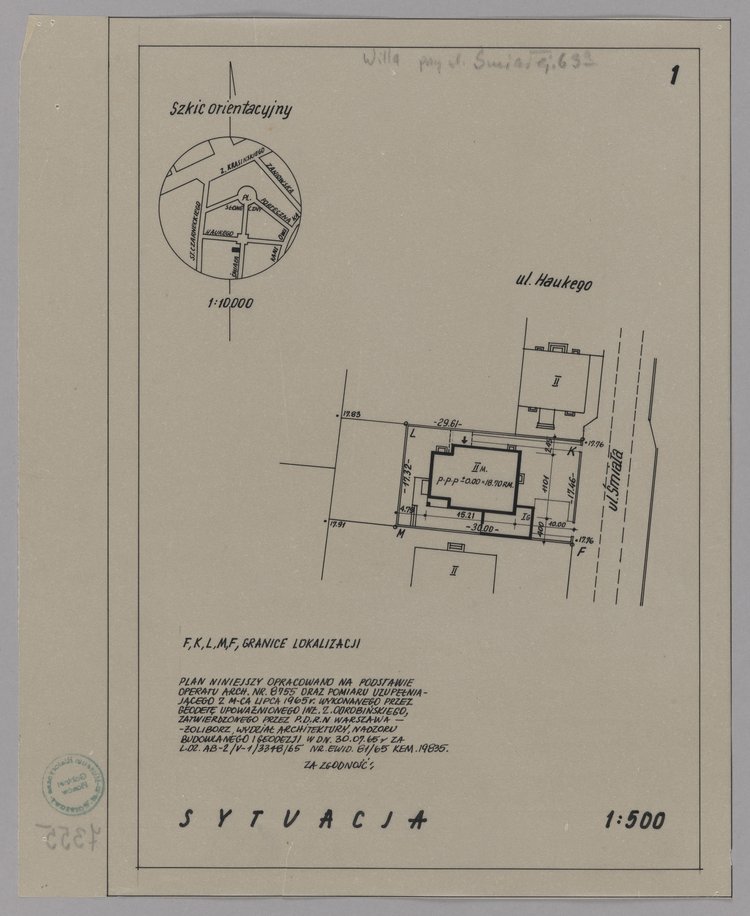 Dom dwurodzinny, ul. Śmiała 63a, plan sytuacyjny