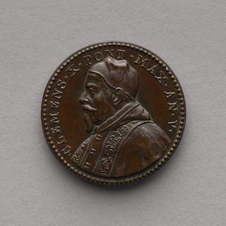 Jan III Sobieski. Ofiarowanie papieżowi Klemensowi X chorągwi zdobytych pod Chocimiem