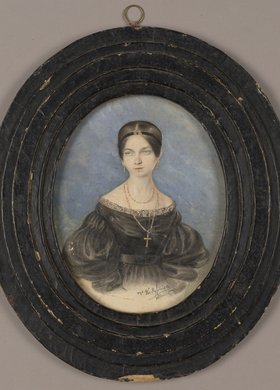 Portret Leokadii ze Stryjeńskich Rewkowskiej (?) (miniatura)