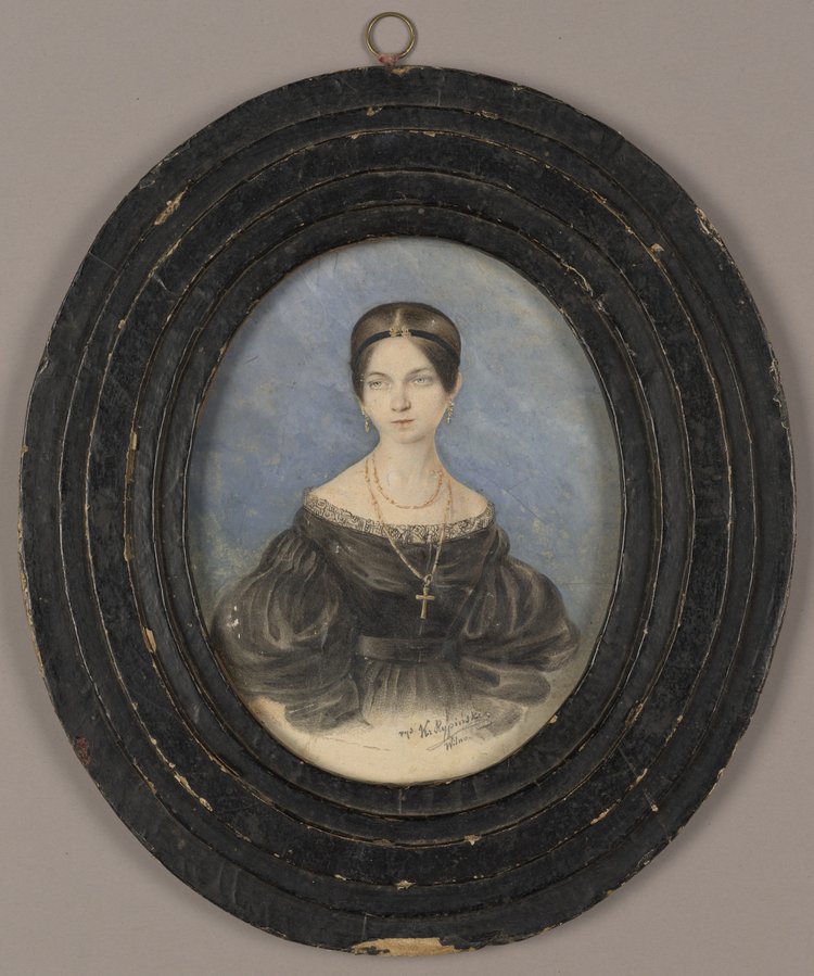 Portret Leokadii ze Stryjeńskich Rewkowskiej (?) (miniatura)