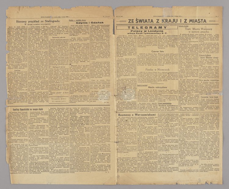 Gazeta Życie Warszawy, Nr 34 (103) z 3 lutego 1945 r.