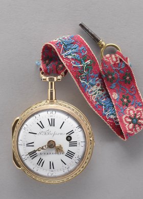 Zegarek kieszonkowy z przedstawieniem z bajki La Fontaine'a