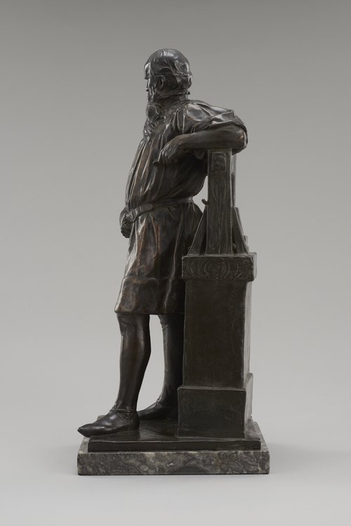 Figura Jana Gutenberga przy prasie drukarskiej