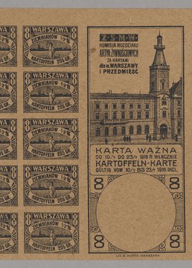 Karta żywnościowa na ziemniaki