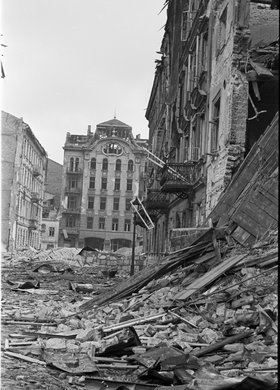 Zniszczenia zabudowy przy ulicy Śliskiej