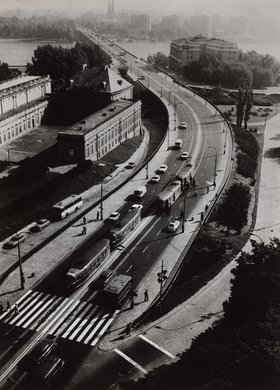 View of the East-West (W-Z) Route and the panorama of Praga