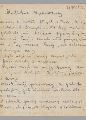 Rękopis utworu literackiego Modlitwa wychowawcy