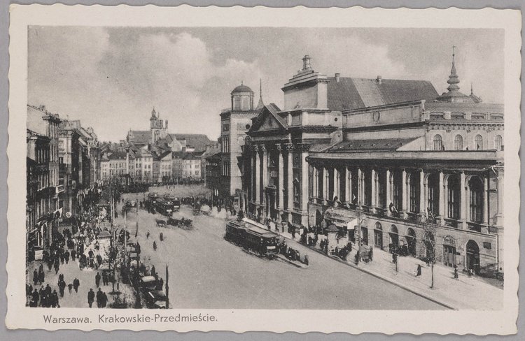 Krakowskie Przedmieście przy wylocie ulicy Miodowej