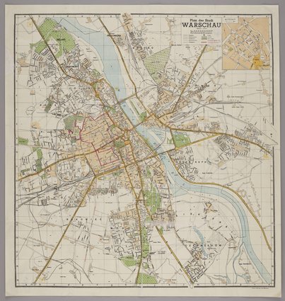 Plan der Stadt Warschau [Plan miasta Warszawy], 1:20 000