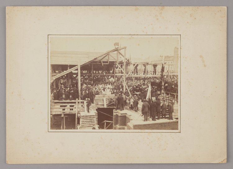 Poświęcenie kamienia węgielnego pod budowę kościoła św. Augustyna przy ulicy Nowolipki