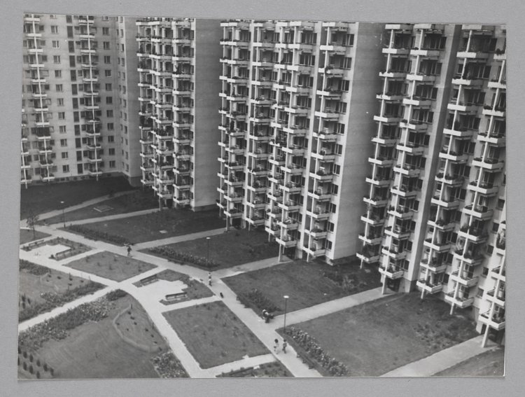 View of the Inflancka housing estate from a window
