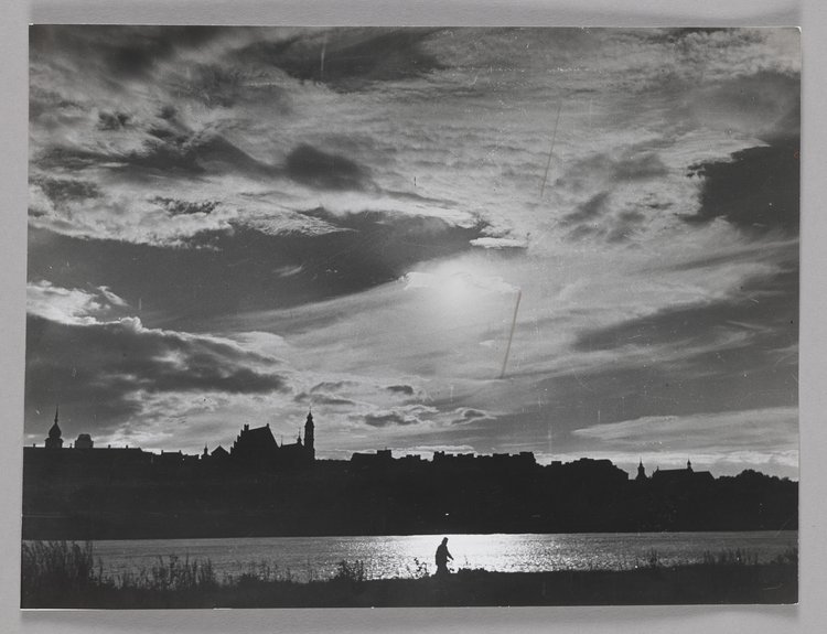 Panorama of Warsaw from the side of Praga