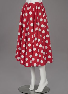 Spódnica w białe grochy