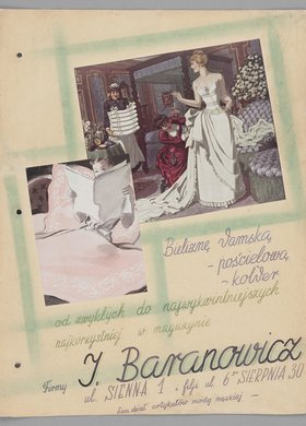 Reklama Firmy I. Baranowicza w Warszawie