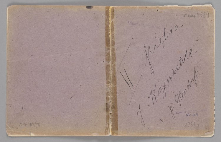 Zeszyt Jadzi Wajnsztok, dyżurnej Domu Sierot z wpisami Janusza Korczaka (Henryka Goldszmita)