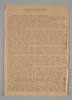 Raport z opisem przebiegu Akcji "W" - Akcji Dywersyjnej "Wilanów" wraz z trzema załącznikami