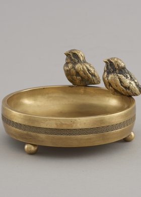 Popielniczka okrągła z dwoma wróblami