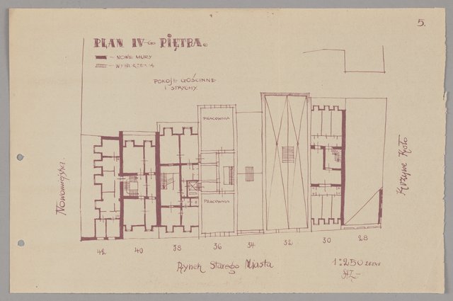 Blok Muzealny (Muzeum i Archiwum), plan IV piętra