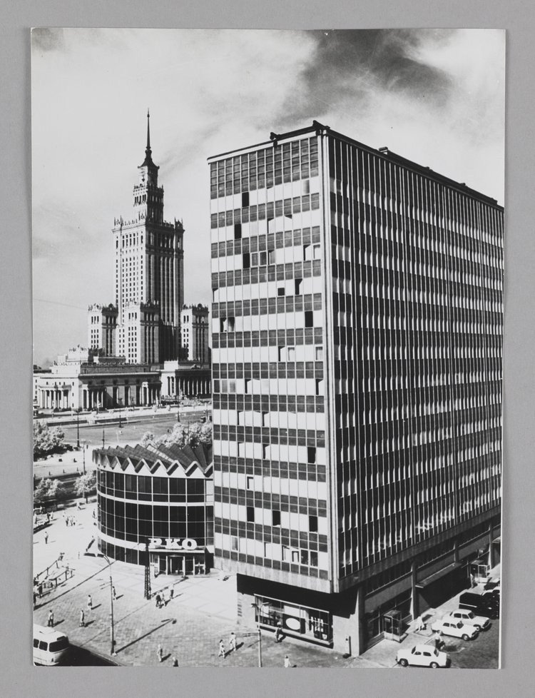 City center, the Palace of Culture and Science, the PKO Rotunda, and the Universal office building