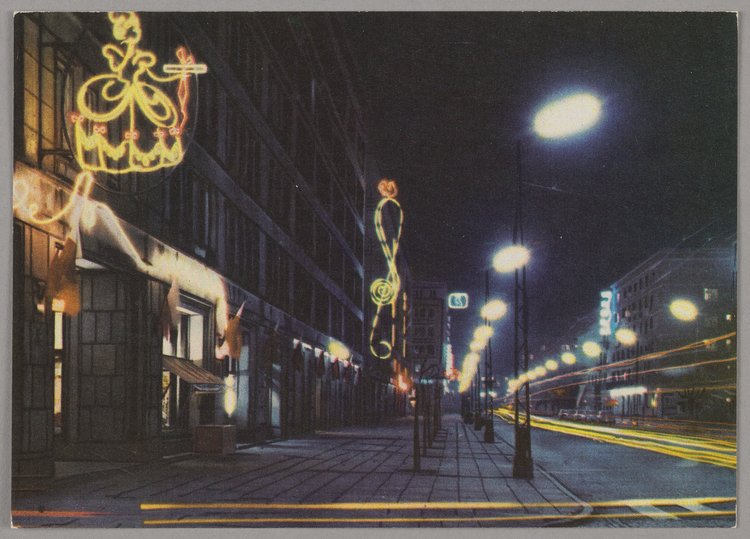 Ulica Krucza nocą