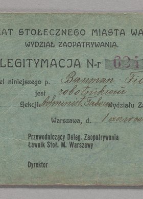 Legitymacja Filipa Baumana