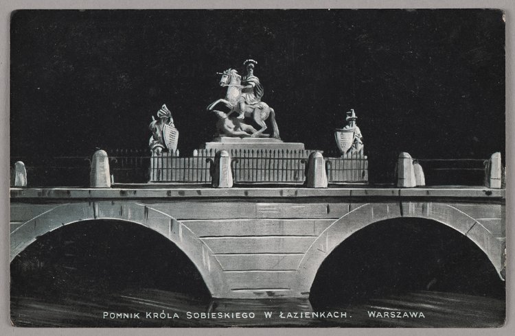 Pomnik Jana III Sobieskiego nocą