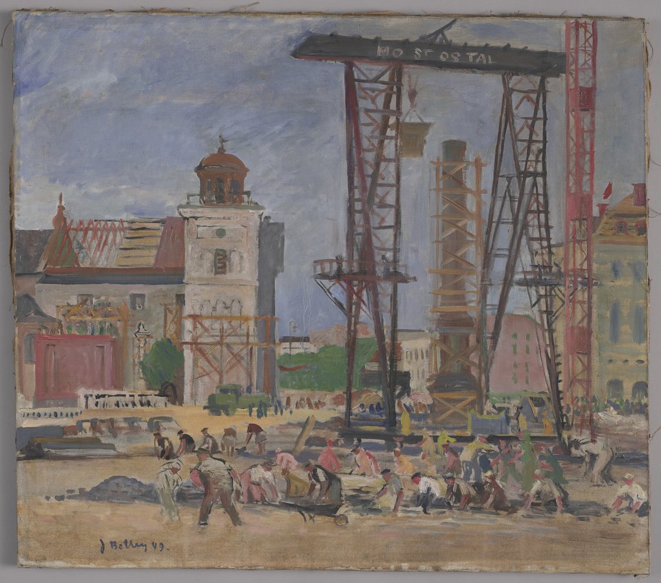 Odbudowa kolumny Zygmunta, Jan Betley, 1949