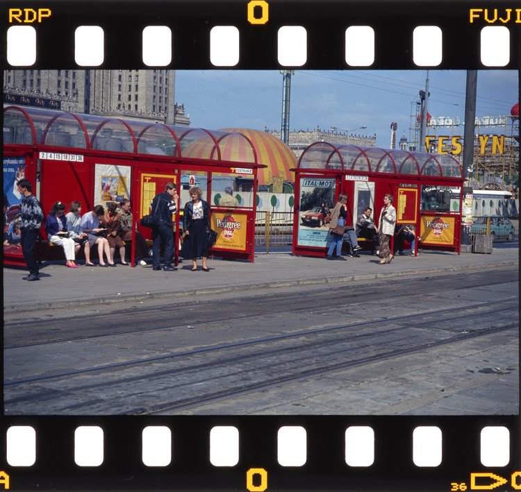 Przystanek tramwajowy przed Pałacem Kultury i Nauki