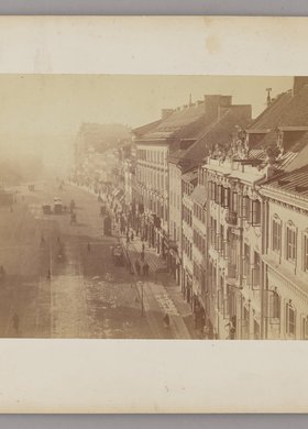 Krakowskie Przedmieście, widok z rusztowania przy kolumnie Zygmunta III Wazy