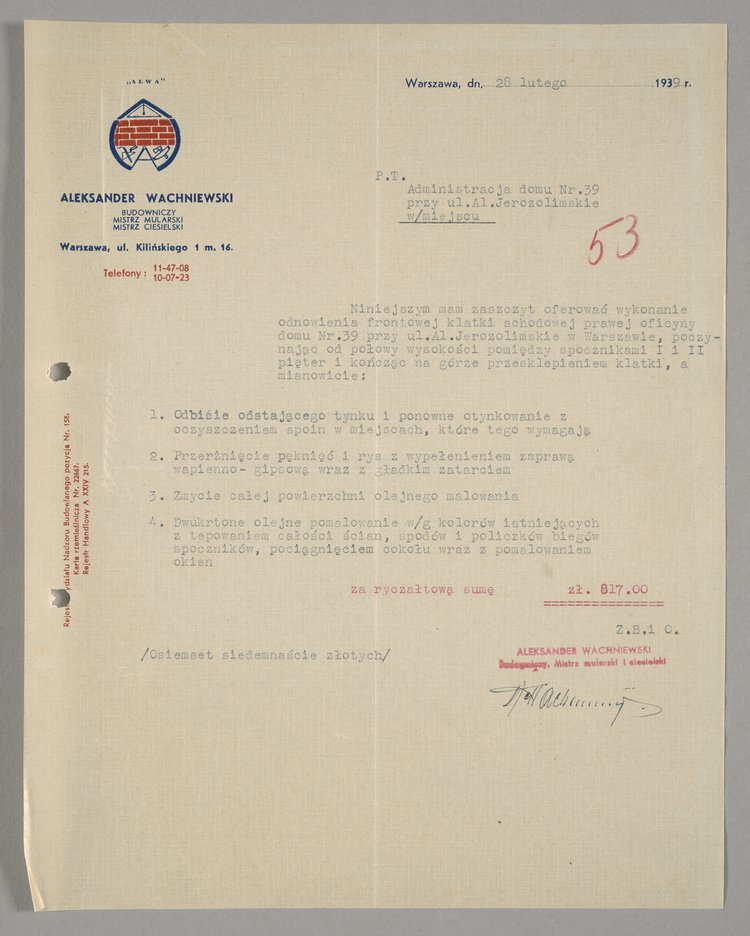 Pamiętnik Stanisława Ostrowskiego z Warszawy (godło: 'Syreni Gród') nadesłany na konkurs 'Pamiętnik Warszawiaka', p.t. 'Mój 1939 rok'