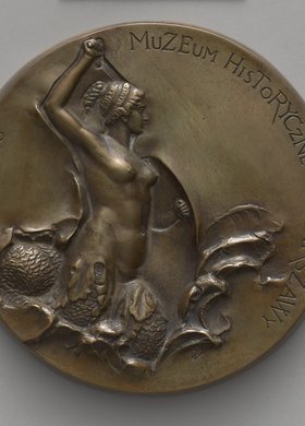 Modele brązowe awersu i rewersu medalu jubileuszowego Muzeum Historycznego m.st. Warszawy 1936-2006 (2 egzemplarze)