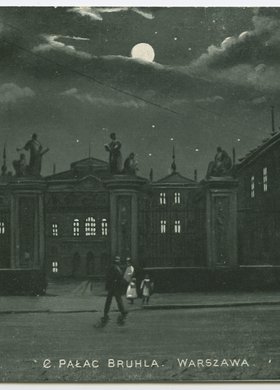 Pałac Brühla nocą